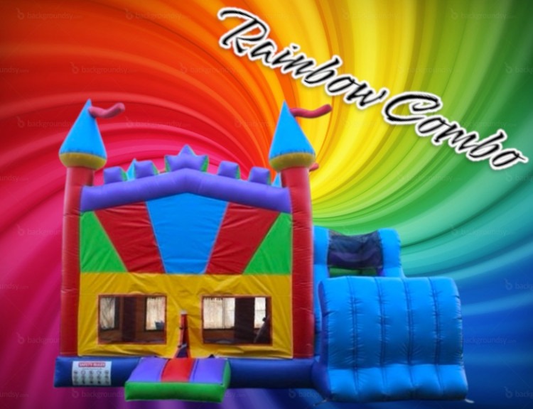 Rainbow Bounce House Combo