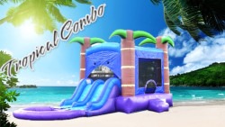 Tropical Bounce House Combo (Wet or Dry)