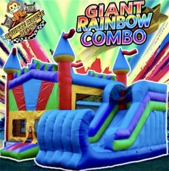 The Giant Rainbow Bounce House Combo (Dry only)